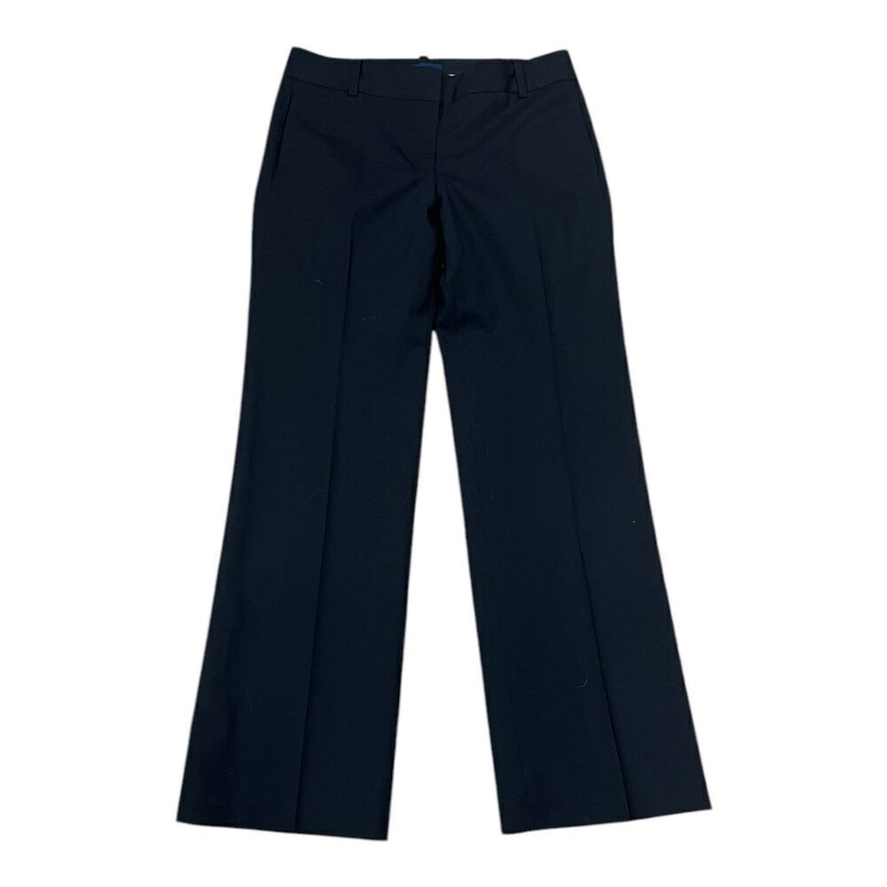 J. Crew Black Wide Leg Favorite Fit Wool Dress Pants 6
